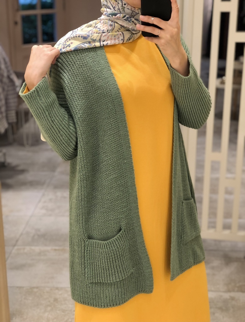 olive duster cardigan
